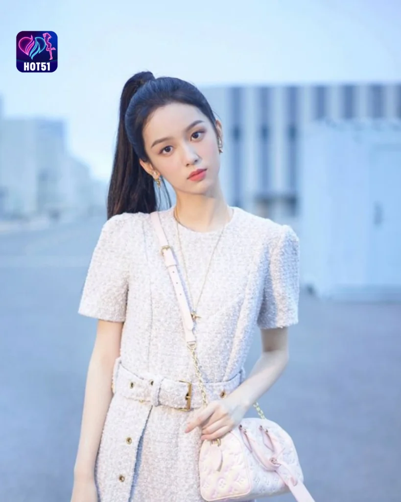  Beautiful Stunning Kecantikan Foto Zhou Ye di Platform HOT51 