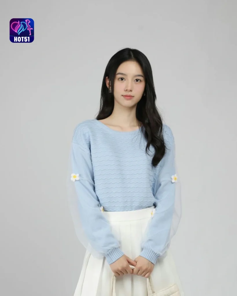 Kecantikan Foto Zhou Ye di Platform HOT51